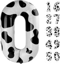 40 Inch Cow Print Number 0 Balloons Foil Digital Helium Number Balloons