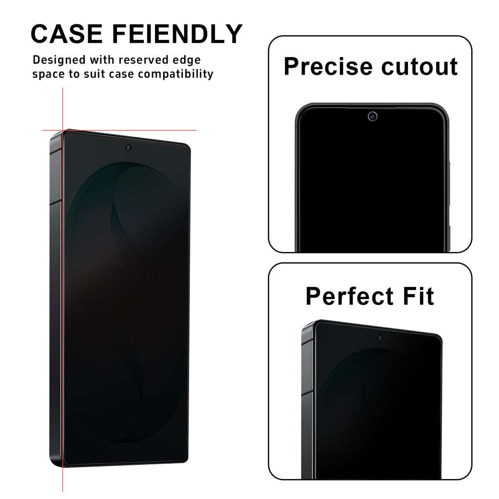 2 Pack Privacy Screen Protector for iPhone 14 Pro Max Purple