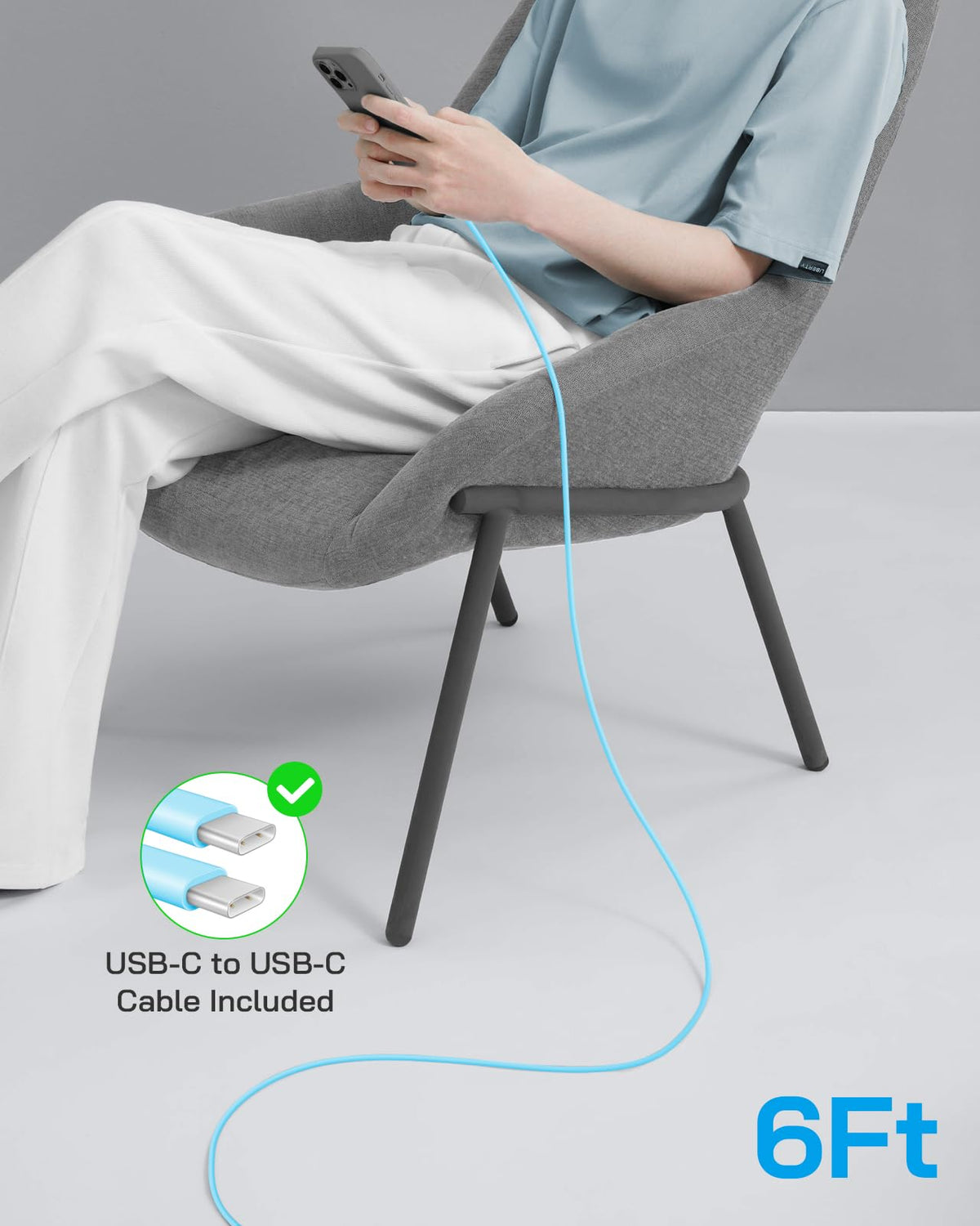 20W Fast Charger for iPhone 18/17/16/15 with 6FT Cable [3-Pack] - Green