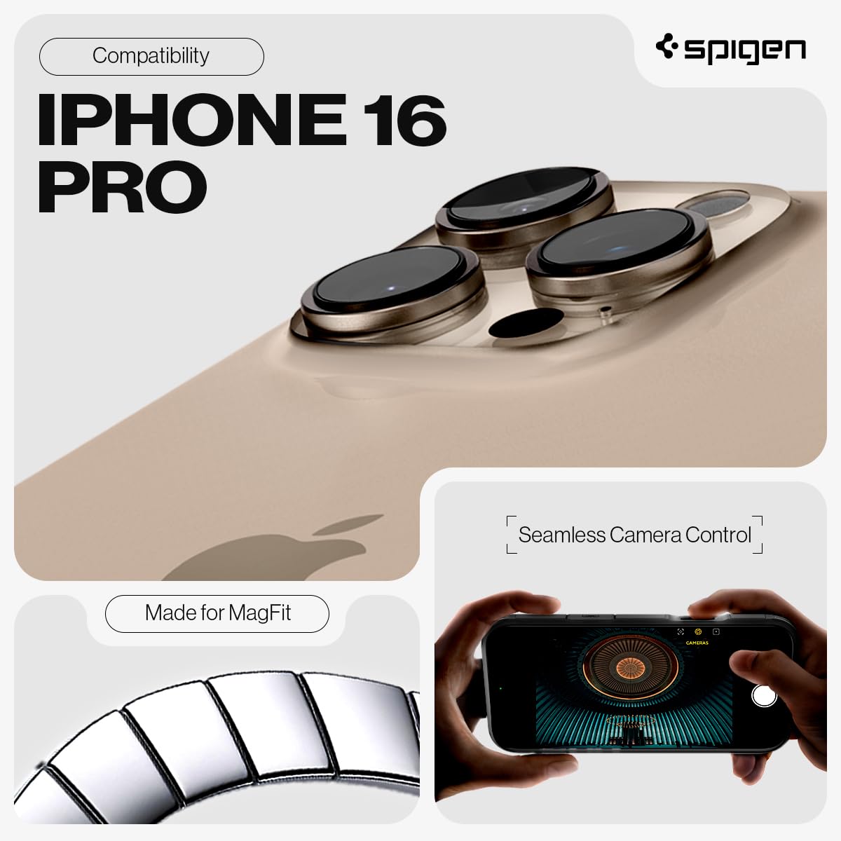 Spigen Tough Armor MagFit for iPhone 15 Pro Case, Metal Slate