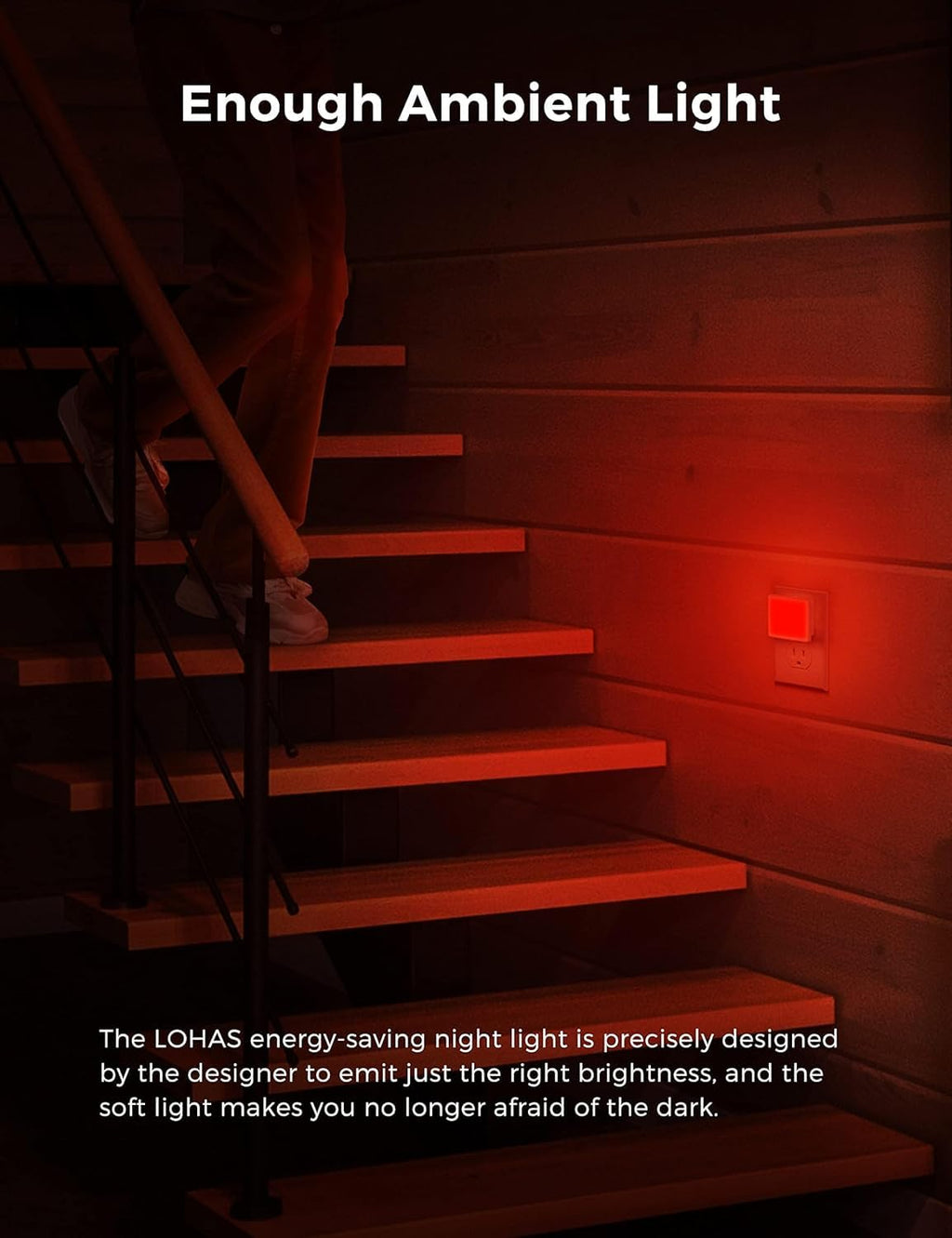 L LOHAS LED Night Lights Plug into Wall 2-Pack, 0.3W Plug in Night Light