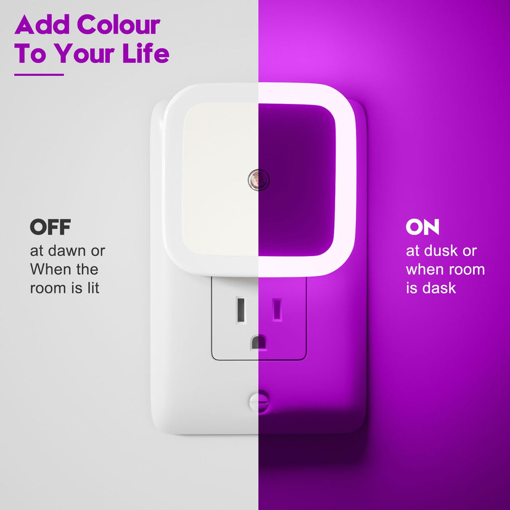 Sujeet Night Light, Night Lights Plug into Wall 8-Pack, Nightlight Plug in Night Light, Dusk to Dawn Night Lamp Led (Red)