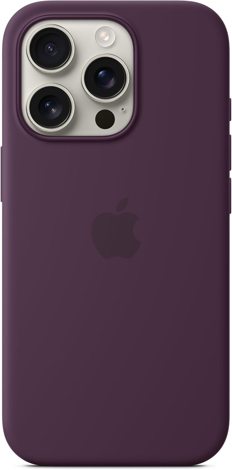 Apple iPhone 16 Pro Max Silicone Case with MagSafe and Camera Control: Lightweight Phone Case, Wireless Charging Compatible, Smooth Matte Finish, Black