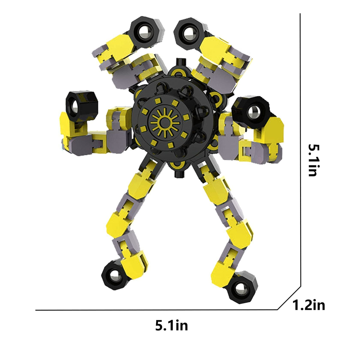 Transformable Fidget Spinners,9PCS Funny Sensory Fidget Toys for Kids