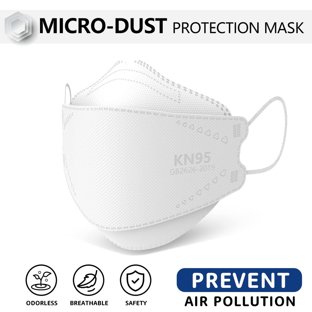 LEVENIS KN95 Face Masks 50 Pack, Breathable Comfortable and Disposable KN95 Mask, Black