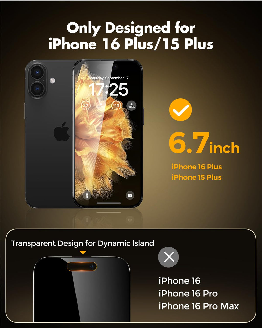 UNBREAKcable Privacy Screen Protector for iPhone 16 Pro Max, Full Coverage