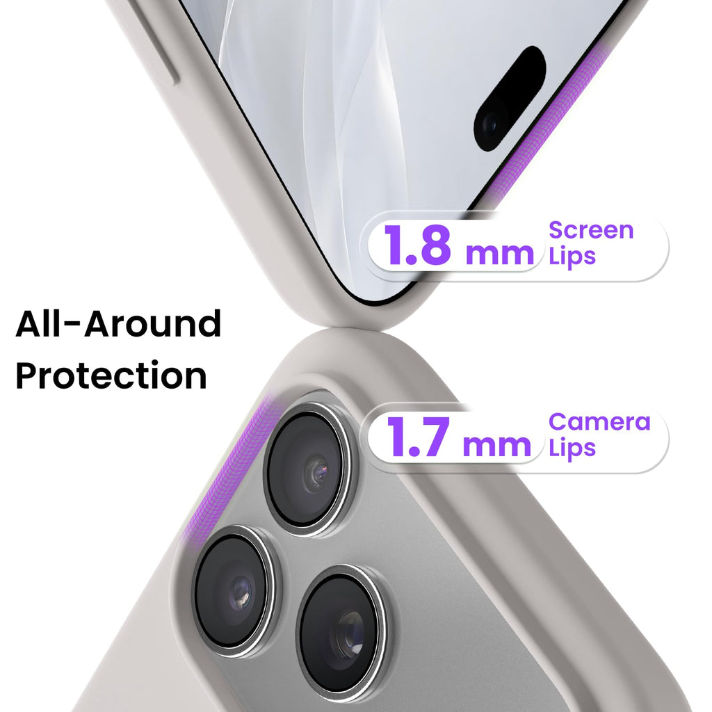 ORNARTO for iPhone 18 Pro Max Case, Liquid Silicone, Cloud Blue