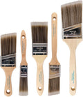Pro Grade Paint Brushes, Paint Brush Set for Walls, Trim & Stain, 5-Piece