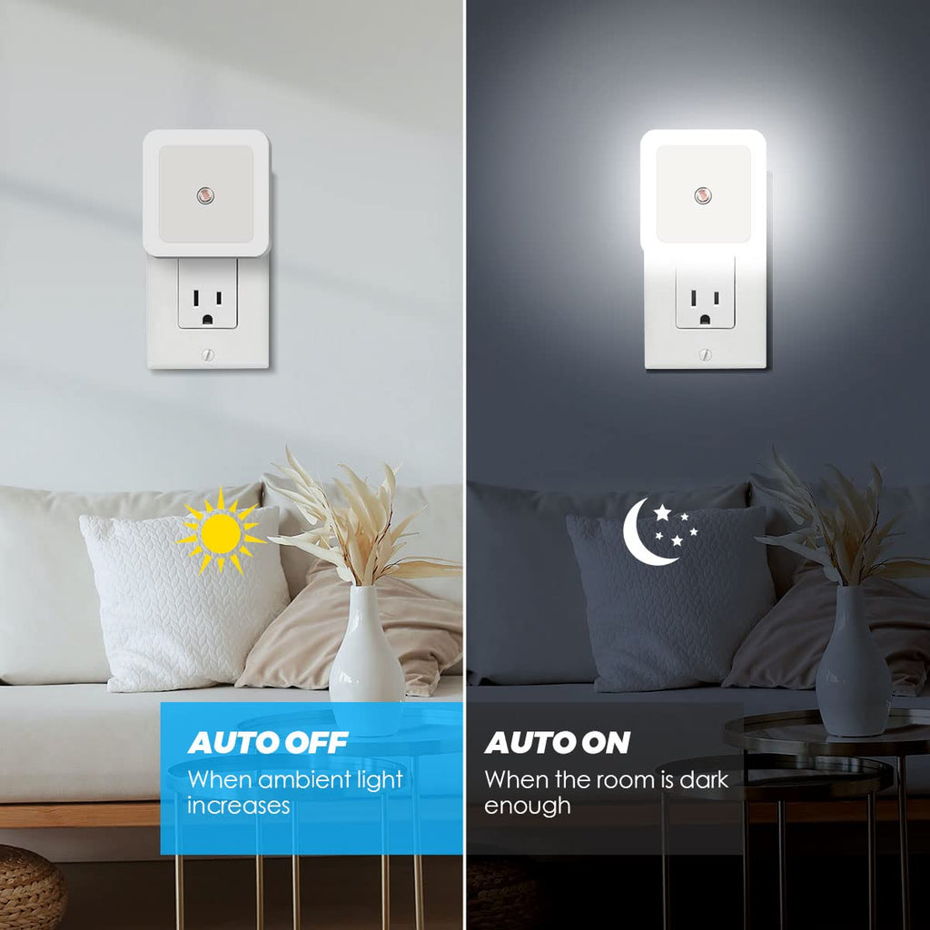 Sujeet Night Light, Night Lights Plug into Wall 8-Pack, Nightlight Plug in Night Light, Dusk to Dawn Night Lamp Led (Red)