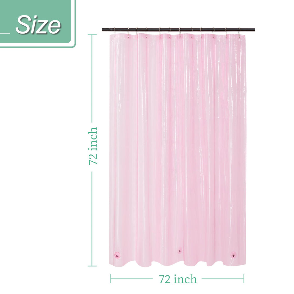 Mrs Awesome Dark Gray Shower Curtain Liner with 3 Magnets, 72x72