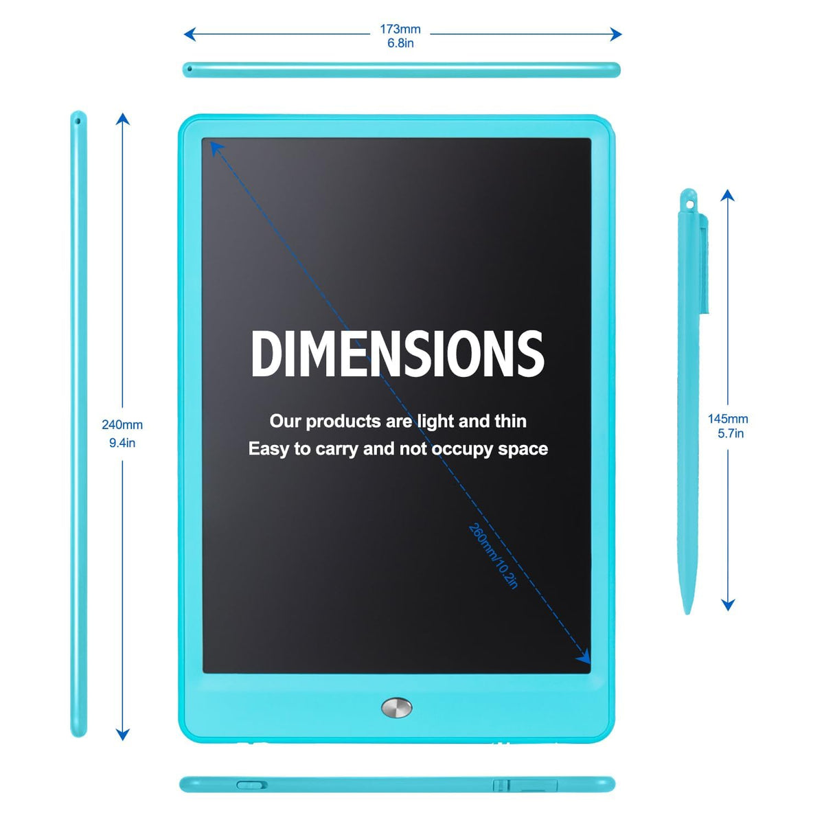 EooCoo Kids Travel Essential 12 Inch LCD Writing Tablet, 2 Pack
