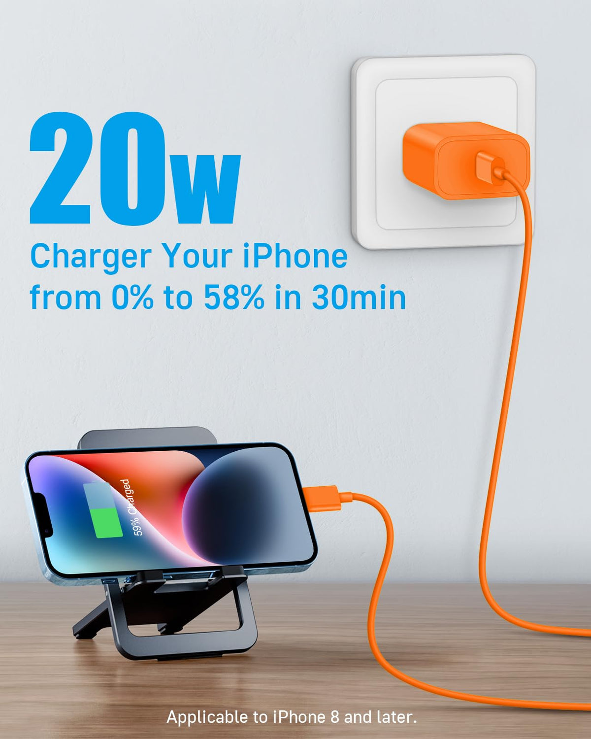 CXX 10FT iPhone 14/13/12 Charger 20W Fast Charging [MFi Certified]