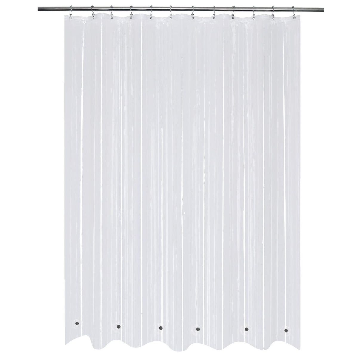 Mrs Awesome Dark Gray Shower Curtain Liner with 3 Magnets, 72x72