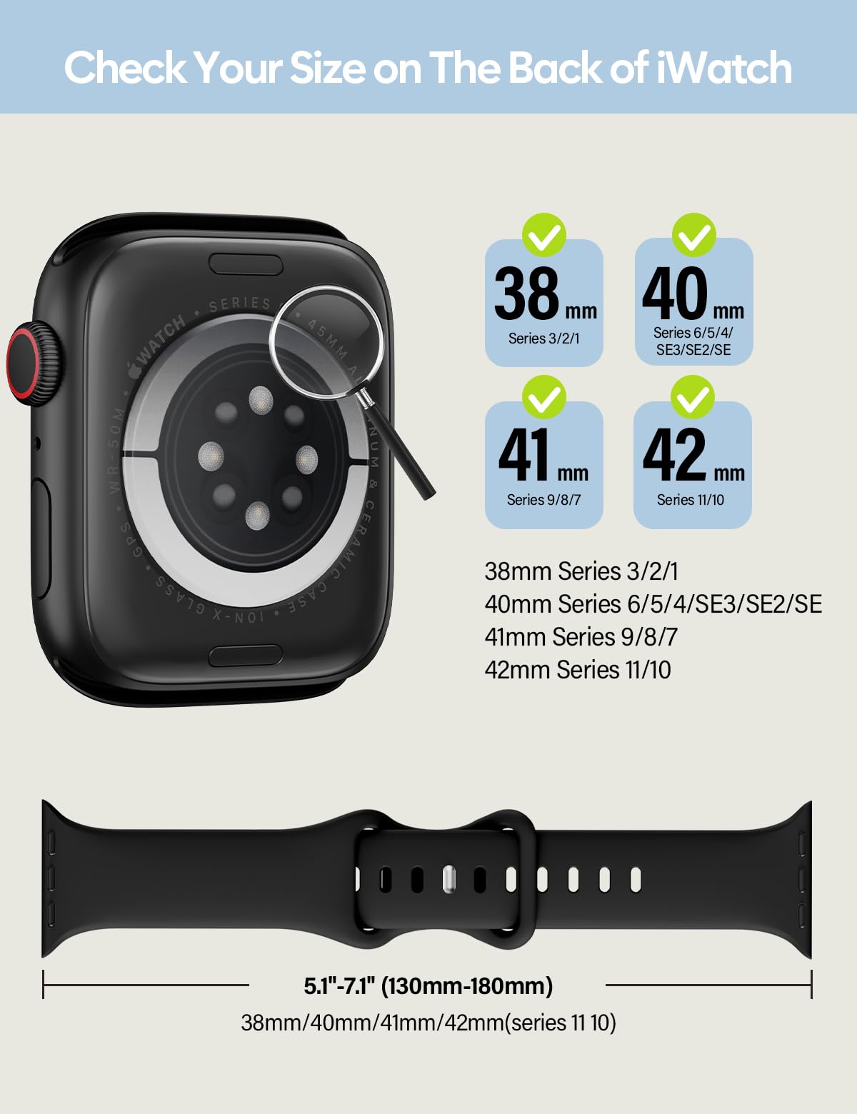 Sport Silicone Band Compatible with Apple Watch Bands for Women Men