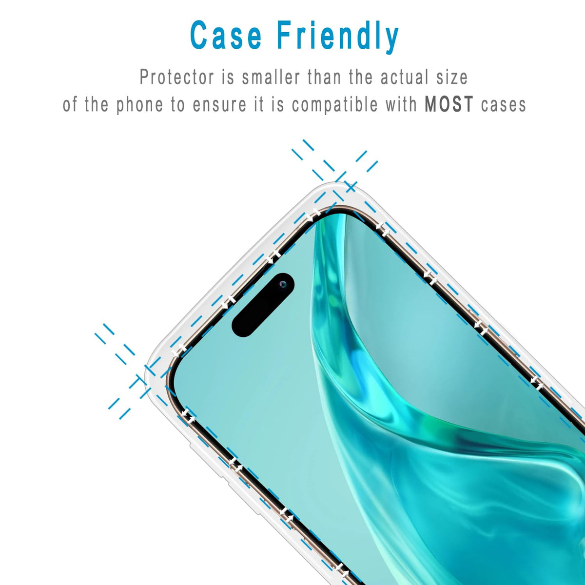 2 Pack Screen Protector for iPhone 16 Pro Max Tempered Glass