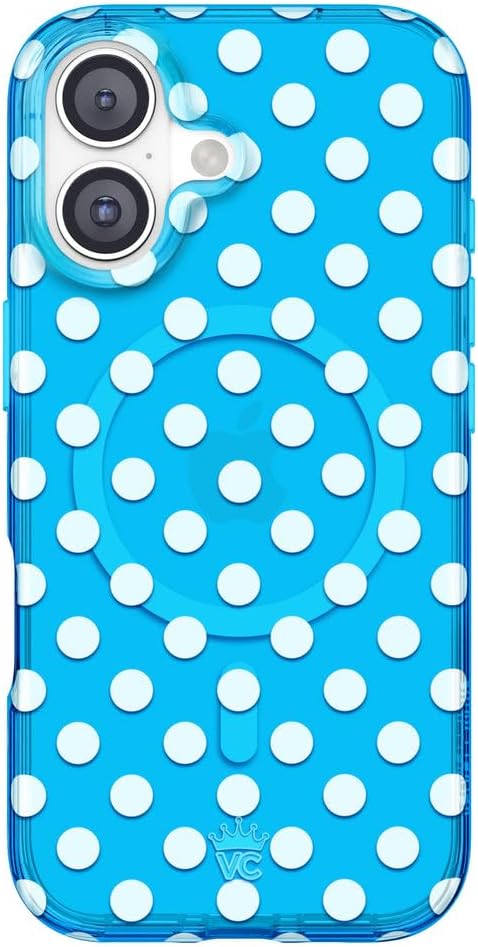 VELVET CAVIAR for iPhone 17 Case | Aquamarine Blue Polka Dot