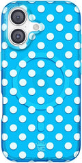 VELVET CAVIAR for iPhone 17 Case | Aquamarine Blue Polka Dot