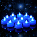 Amagic 12Pack Blue Flameless LED Tea Lights Candles Battery Operated