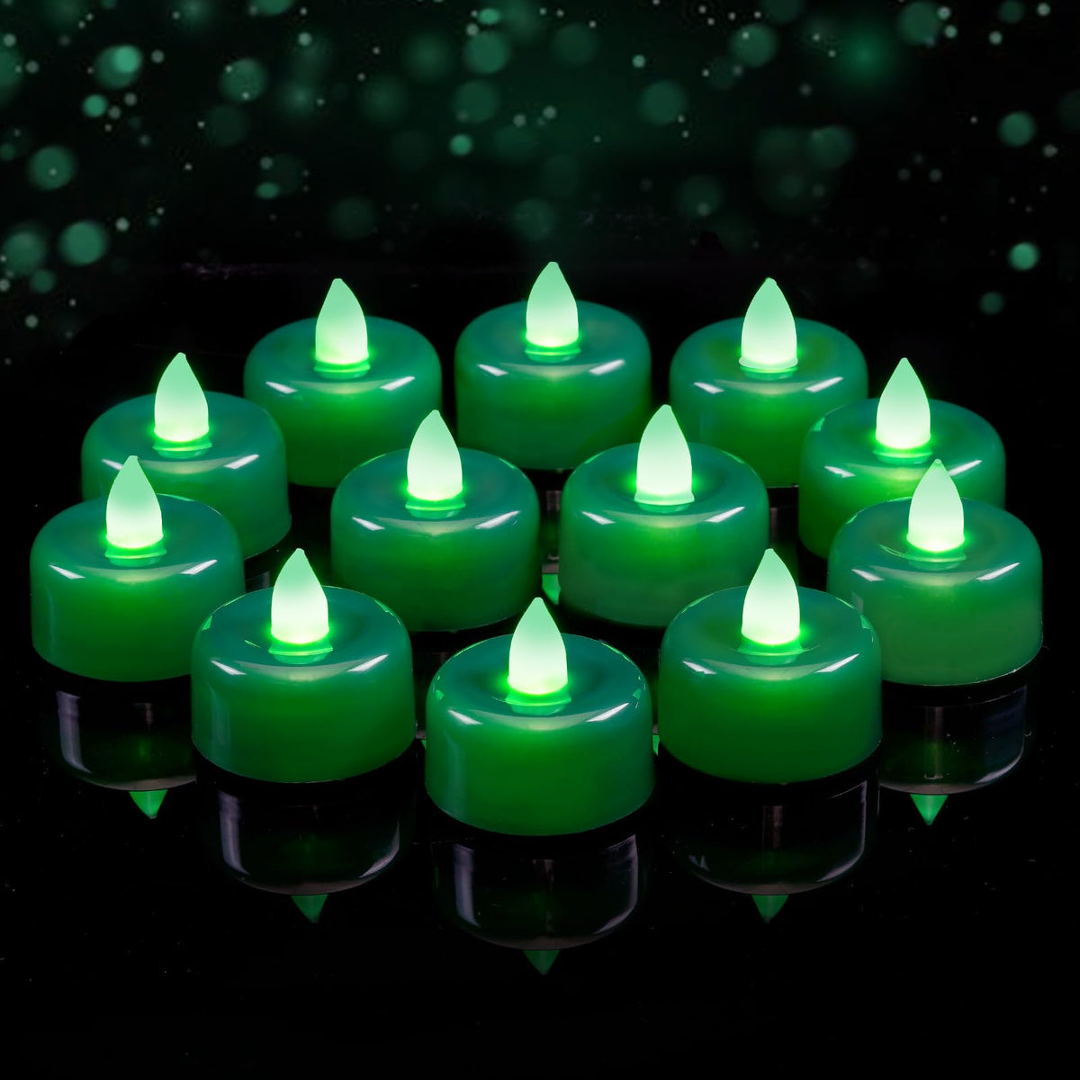 Amagic 12Pack Blue Flameless LED Tea Lights Candles Battery Operated