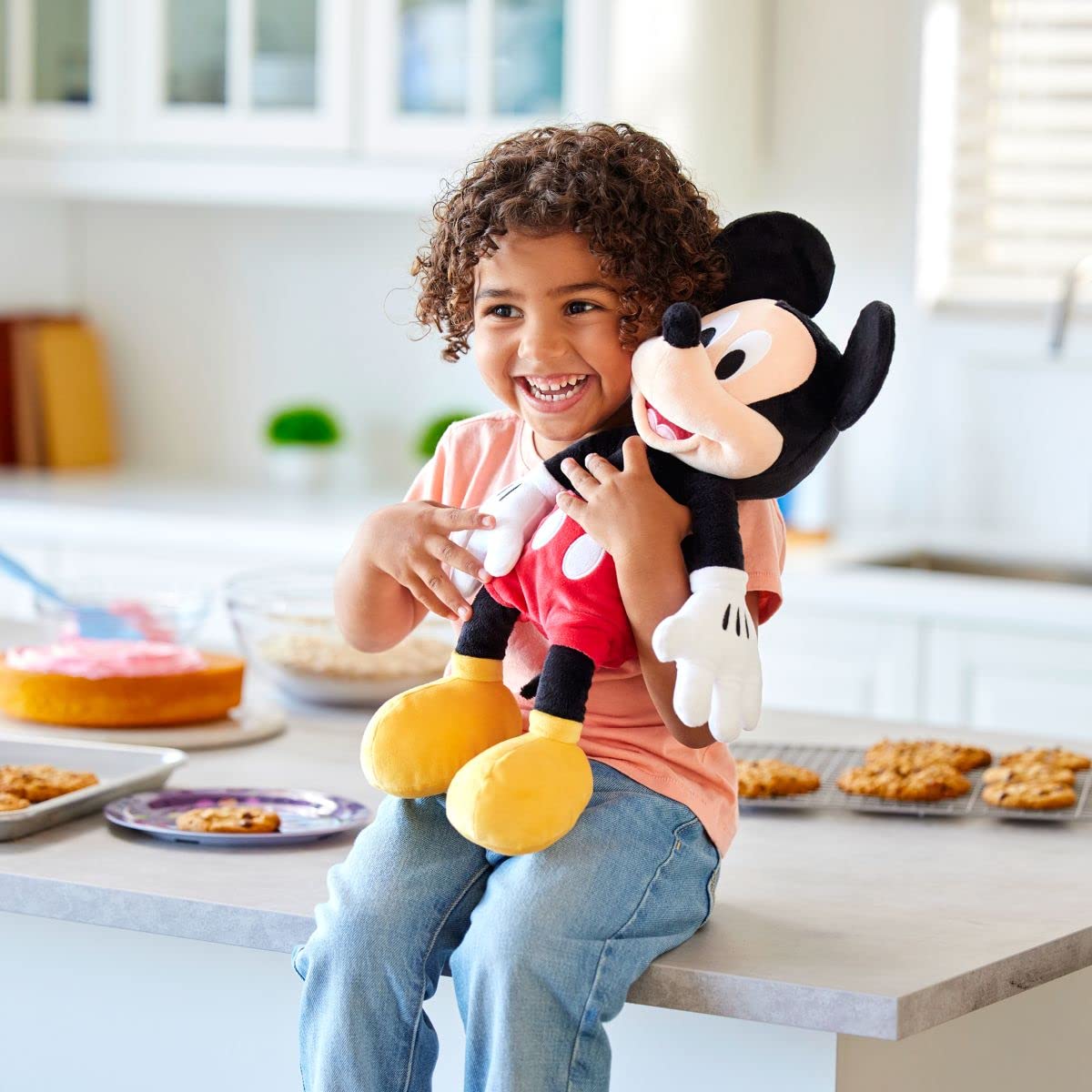 Disney Store Official Minnie Mouse Red Dress Medium Soft Toy for Kids, Cuddly Character with Fuzzy Texture and Embroidered Details, Disney Plushy Suitable for All Ages