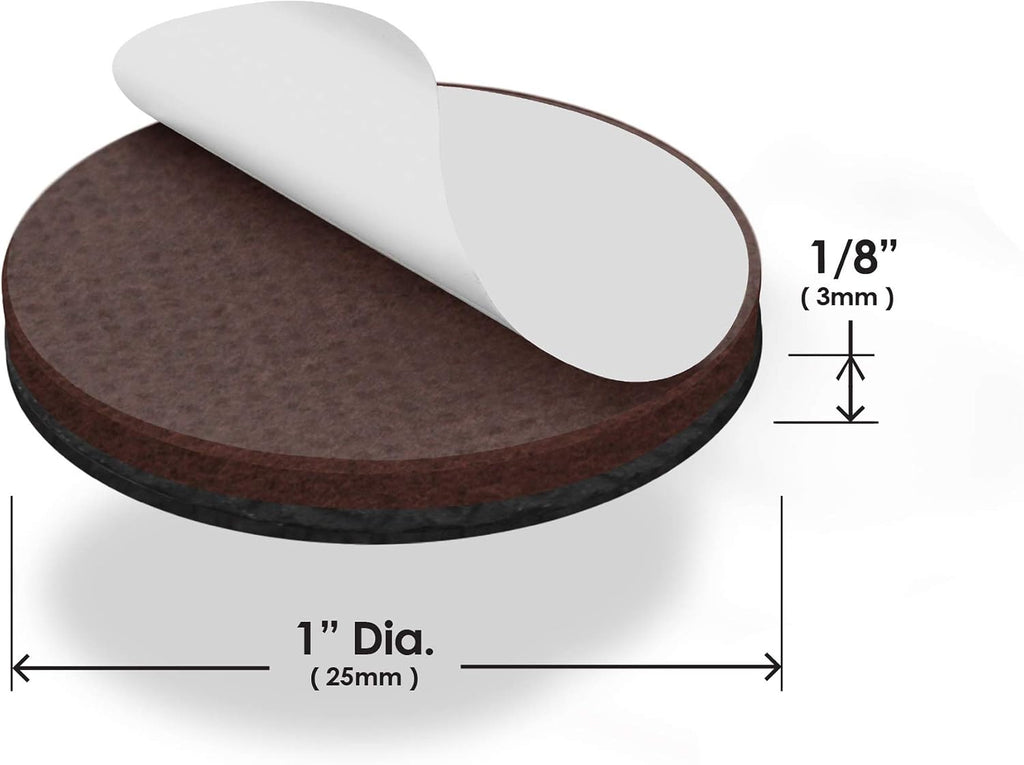 Slipstick GorillaPads CB147 Non Slip Furniture Pads/Gripper Feet (Set of 16) Self Adhesive Rubber Floor Protectors, 1 inch Round, Black