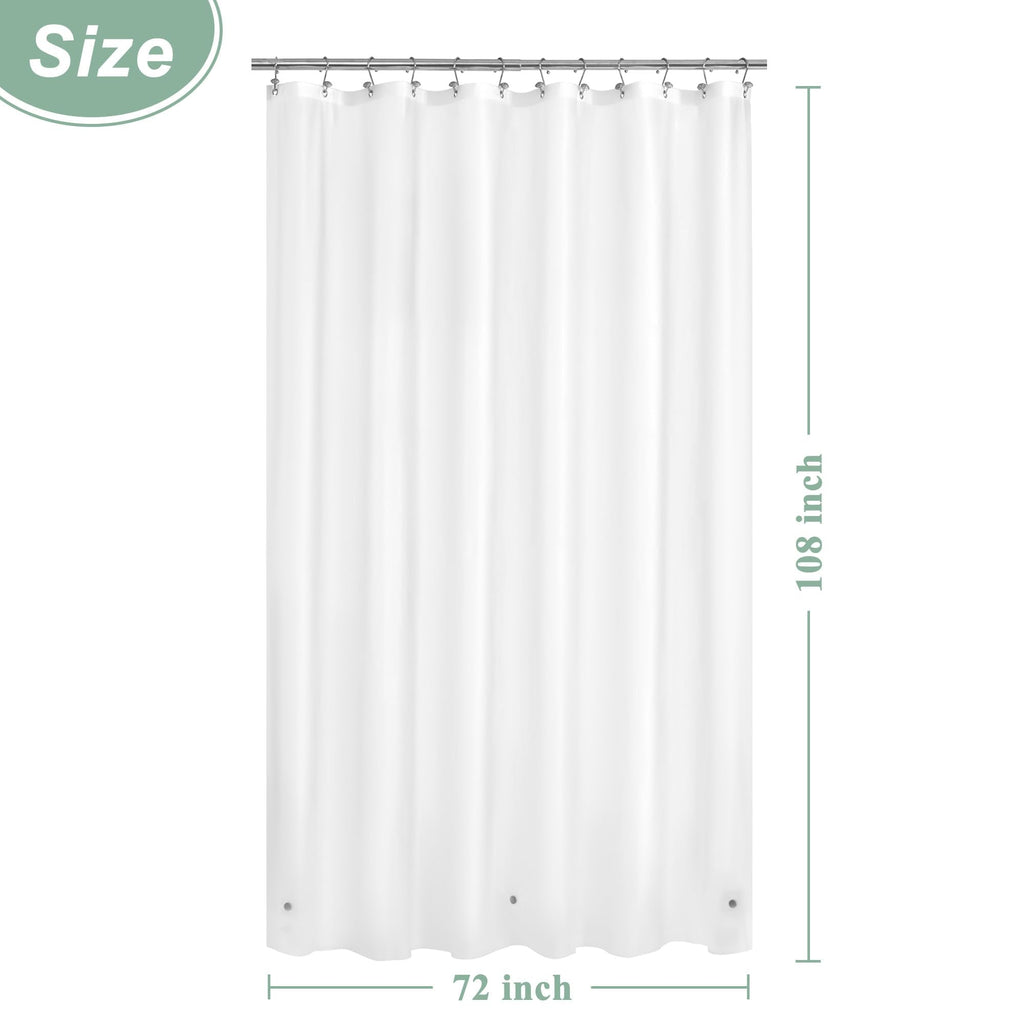 Mrs Awesome Dark Gray Shower Curtain Liner with 3 Magnets, 72x72