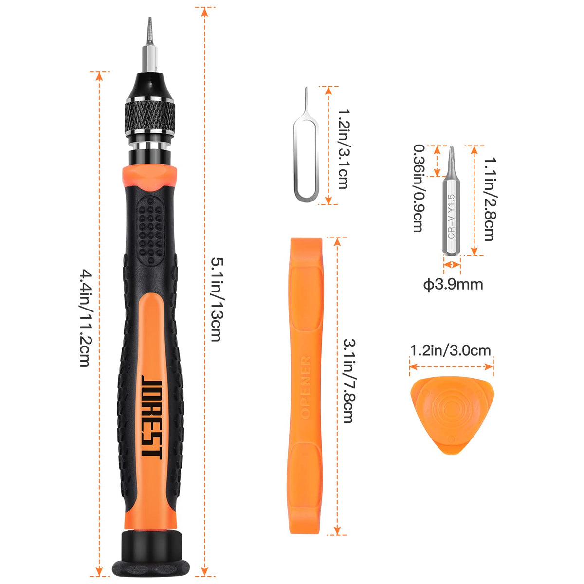 JOREST Small Precision Screwdriver Set with Torx Triwing Phillips, Mini Repair Tool Kit for Macbook, Computer, Laptop, PC, iPhone, PS5, Xbox, Switch, Glasses, Watch, Ring Doorbell, Electronics