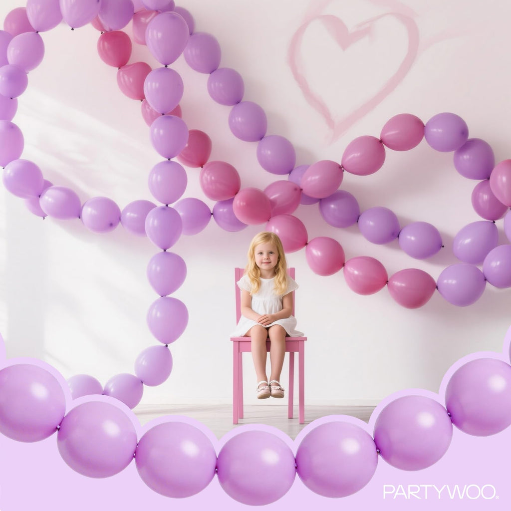 PartyWoo Metallic Gold Linking Balloons 100pcs 6 Inch Gold Link Balloons