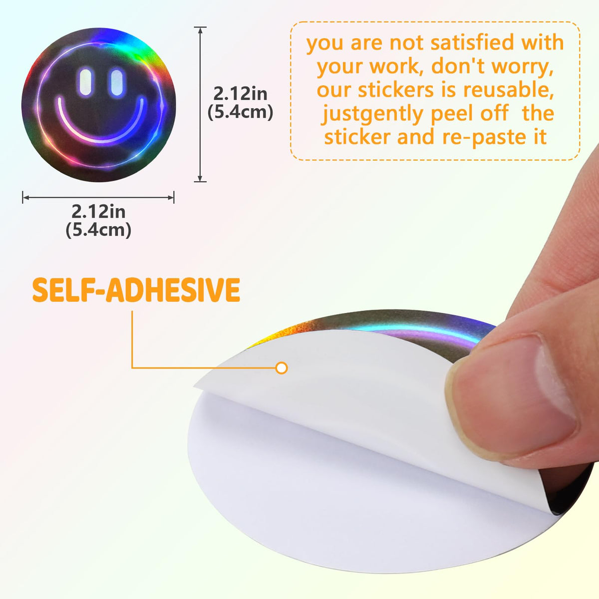 100PCS Smile Neon Stickers