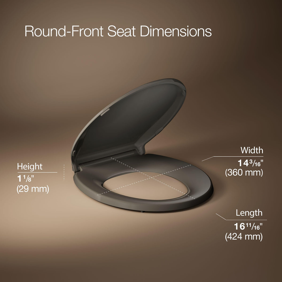 KOHLER CACHET® Nightlight Soft Close Toilet Seat Elongated, ReadyLatch®, Grip-Tight Hardware, White