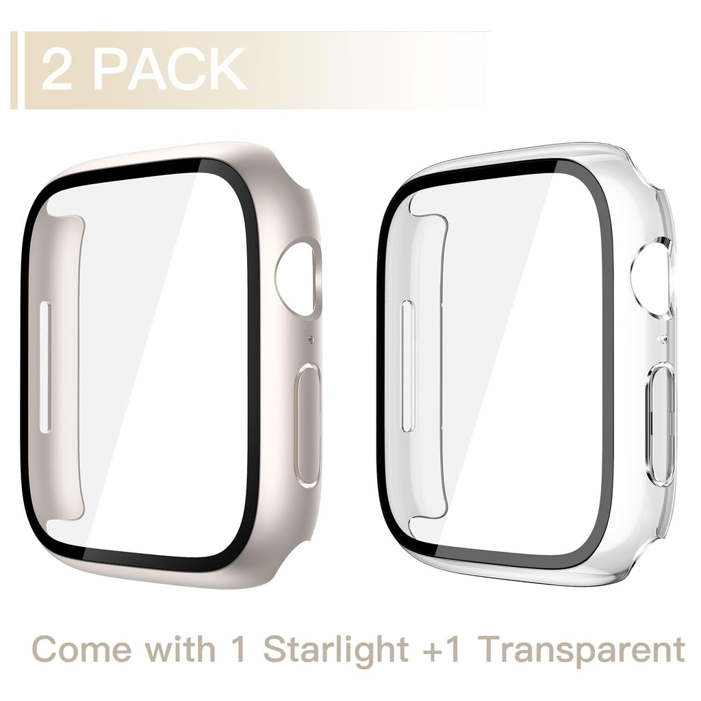 Misxi 2-Pack Waterproof Case for 41mm Apple Watch Series 9/8/7