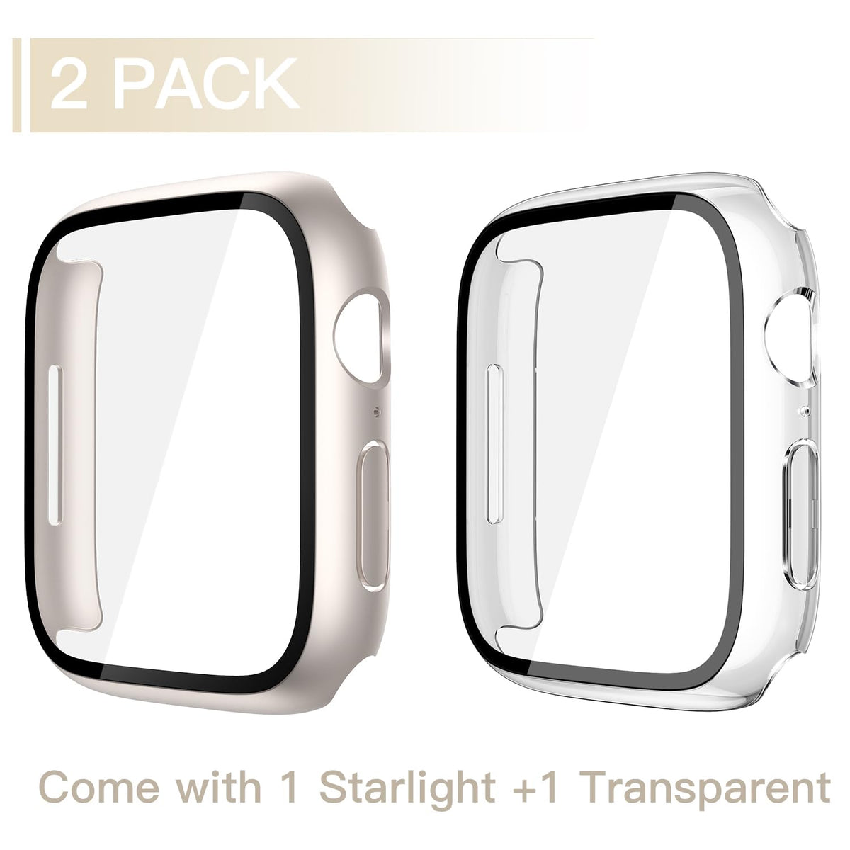Misxi 2-Pack Waterproof Case for 41mm Apple Watch Series 9/8/7
