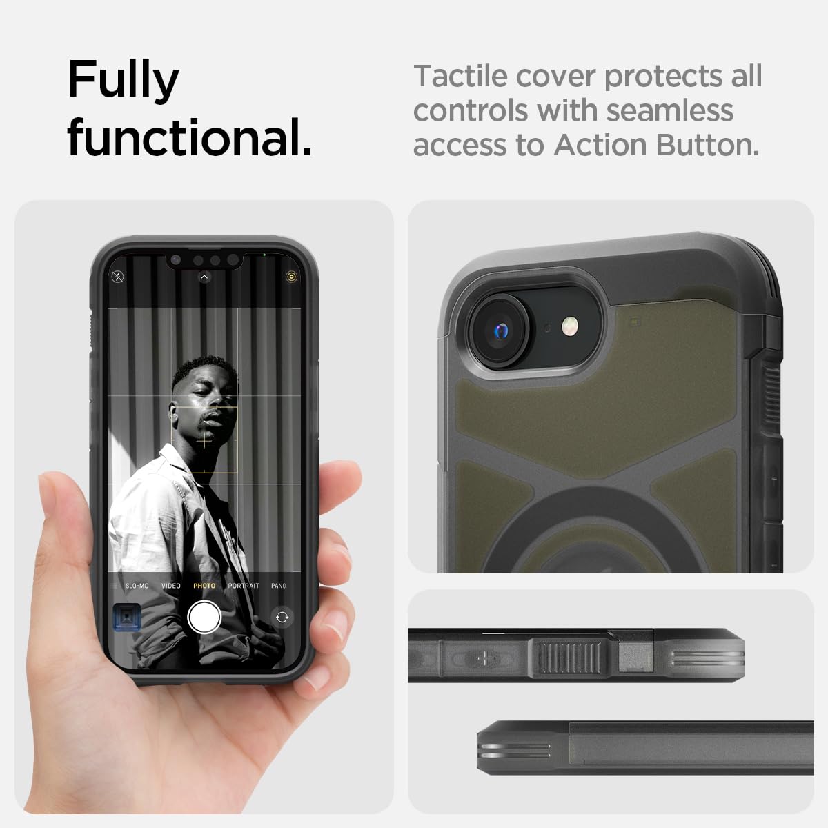 Spigen Tough Armor MagFit for iPhone 15 Pro Case, Metal Slate