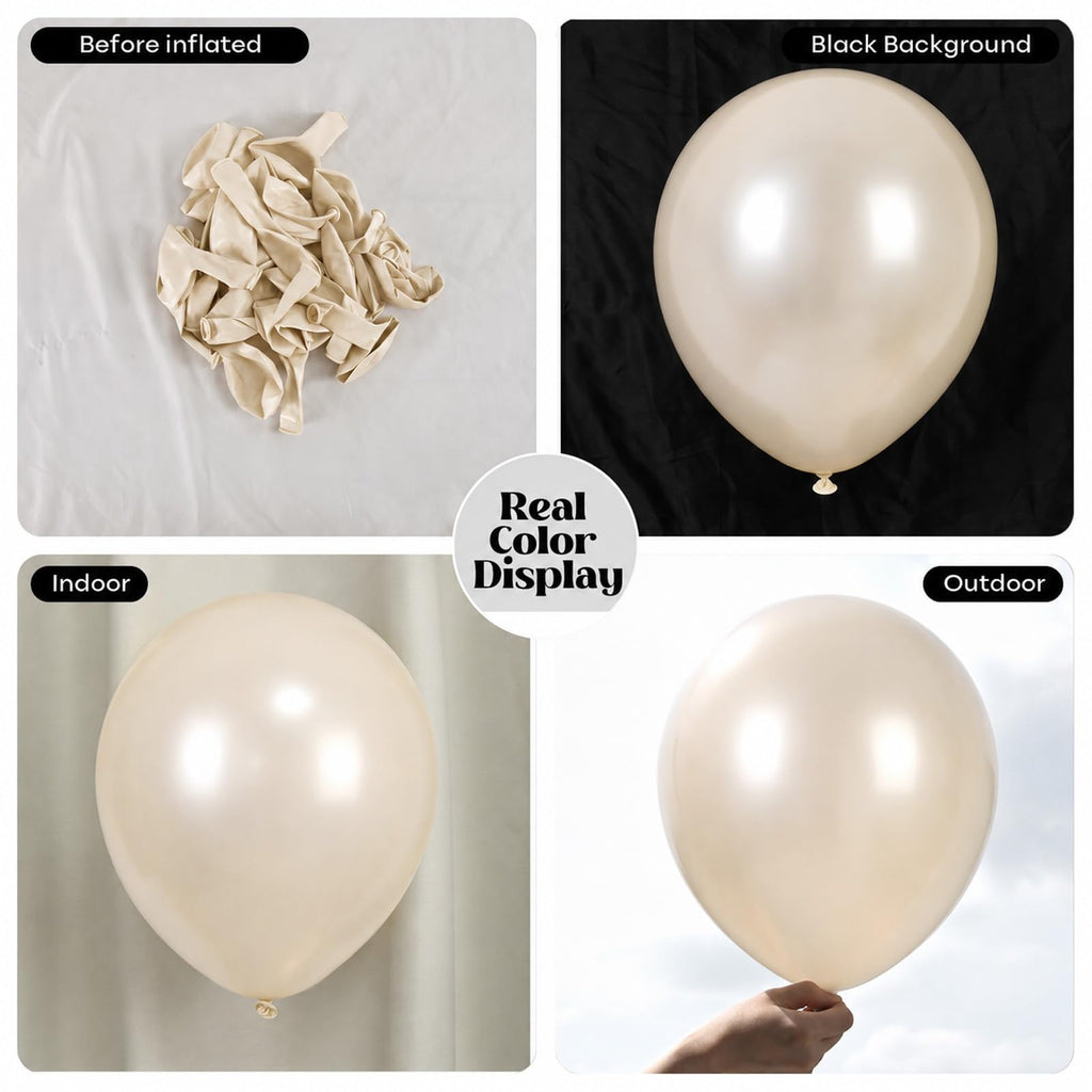 Togvu White Balloons, 50Pack 5 Inch Small Mini Matte White Latex Party Balloons for Wedding Engagement Bridal Baby Shower Anniversary Decorations Supplies