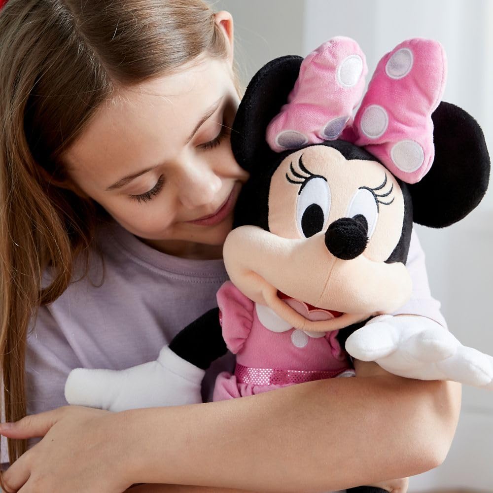 Disney Store Official Minnie Mouse Red Dress Medium Soft Toy for Kids, Cuddly Character with Fuzzy Texture and Embroidered Details, Disney Plushy Suitable for All Ages