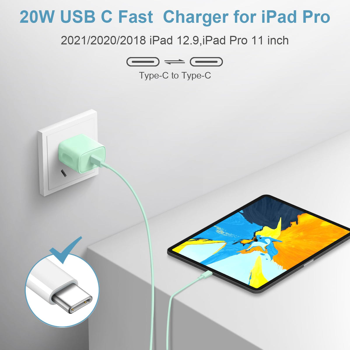 iPhone 18 17 16 15 Charger Fast Charging 3 Pack USB C Charger Block