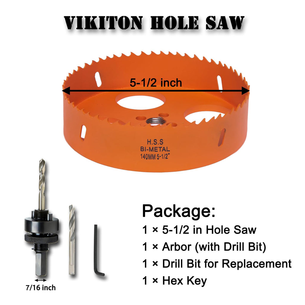 3 inch Hole Saw for Wood, Metal, Plastic & Drywall, with Arbor