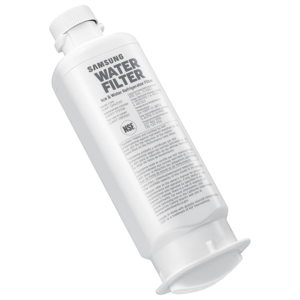 Samsung HAF-QIN/EXP Genuine Refrigerator Water Filter, Reduces 99% of Harmful Contaminants for Clean, Clear Drinking Water, 6-Month Life, Easy Install, Pack of 1