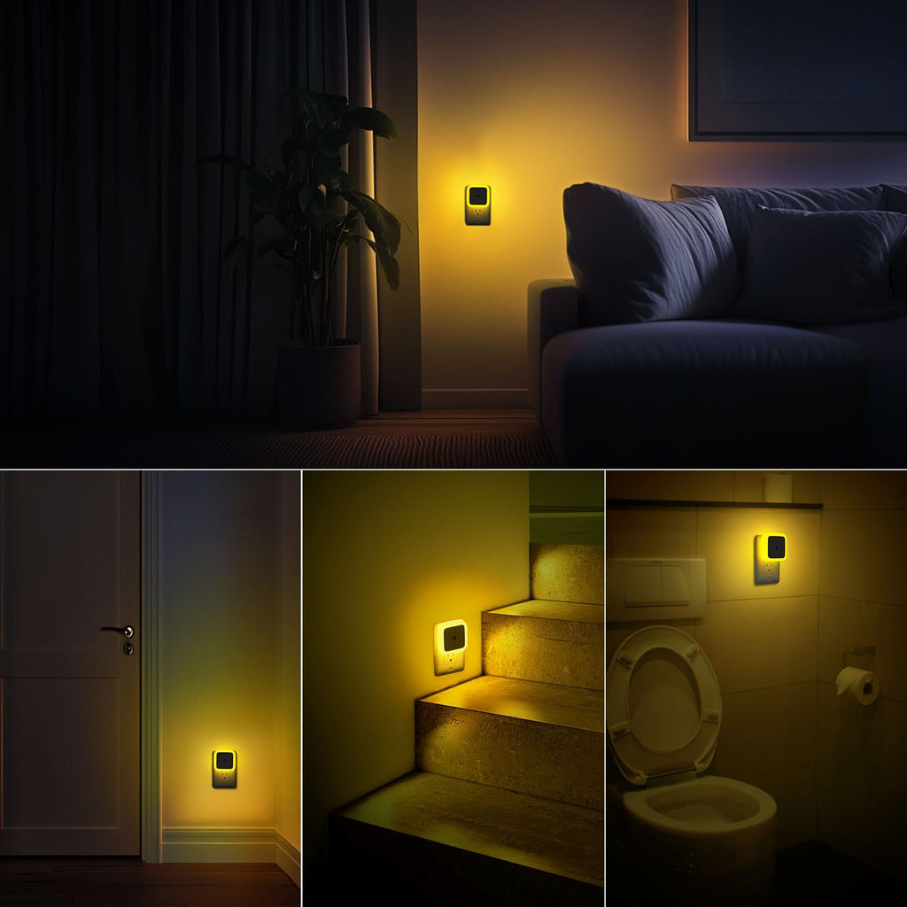 Sujeet Night Light, Night Lights Plug into Wall 8-Pack, Nightlight Plug in Night Light, Dusk to Dawn Night Lamp Led (Red)