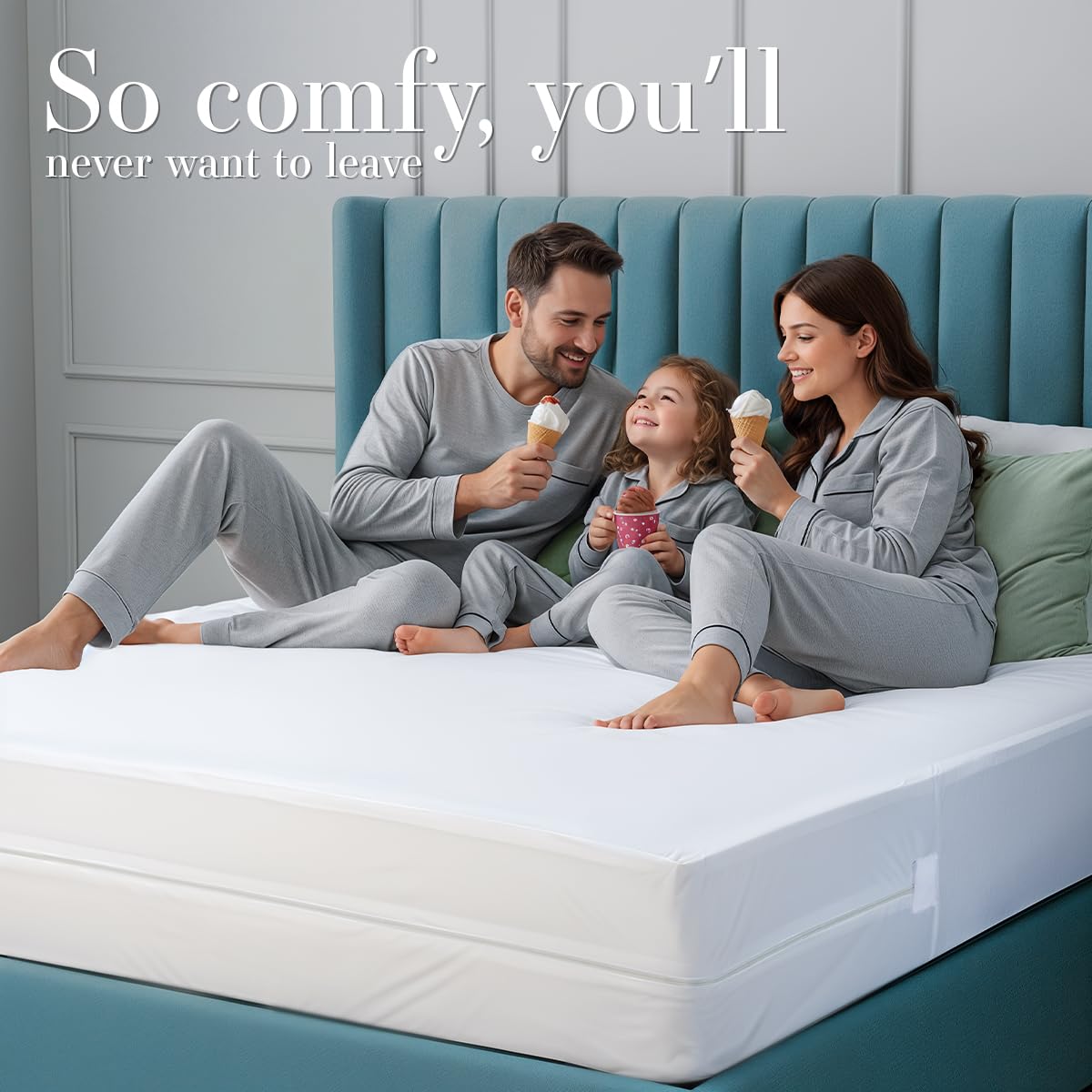 Utopia Bedding Twin Size Mattress Protector Zippered, 100% Waterproof