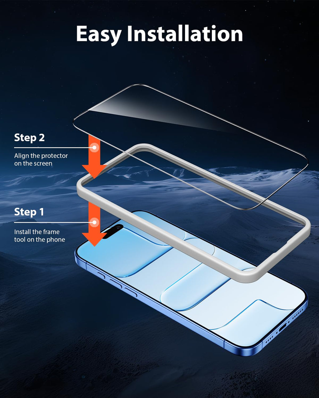 Mkeke Screen Protector for iPhone 17 Pro, 3 Pack 9H+ Tempered Glass