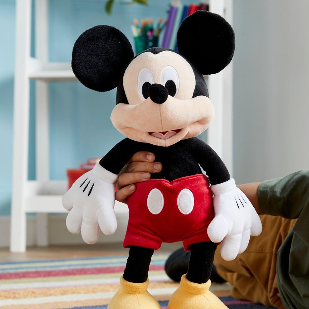 Disney Store Official Minnie Mouse Red Dress Medium Soft Toy for Kids, Cuddly Character with Fuzzy Texture and Embroidered Details, Disney Plushy Suitable for All Ages