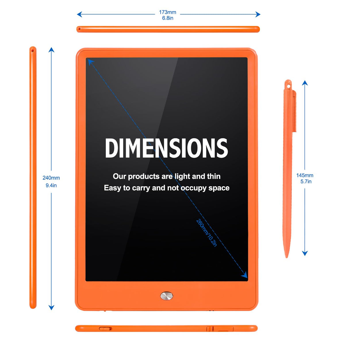 EooCoo Kids Travel Essential 12 Inch LCD Writing Tablet, 2 Pack