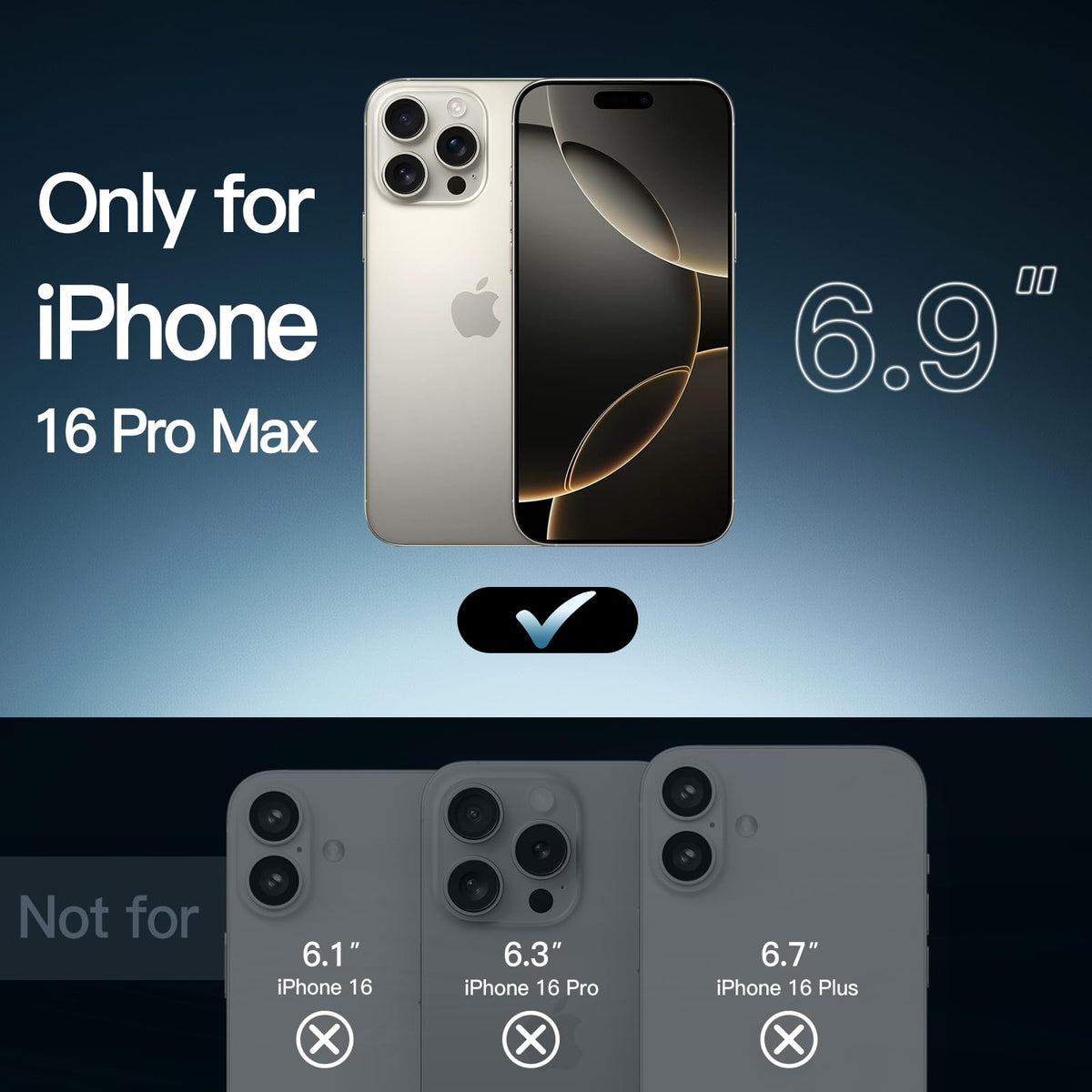 JETech Case for iPhone 16 Pro, Anti-Yellowing, Natural Titanium