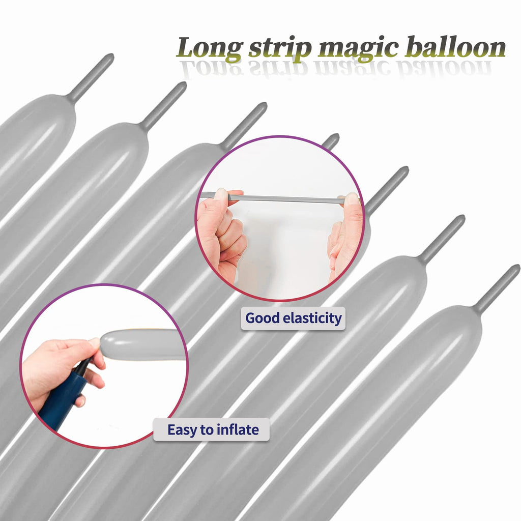100Pcs clear 260 Balloons Clear Long Skinny Latex Balloon for Animal Ballons, Premium Quality Balloons for Beginners Baloons Making Kid's Carnivals Party Decoartion