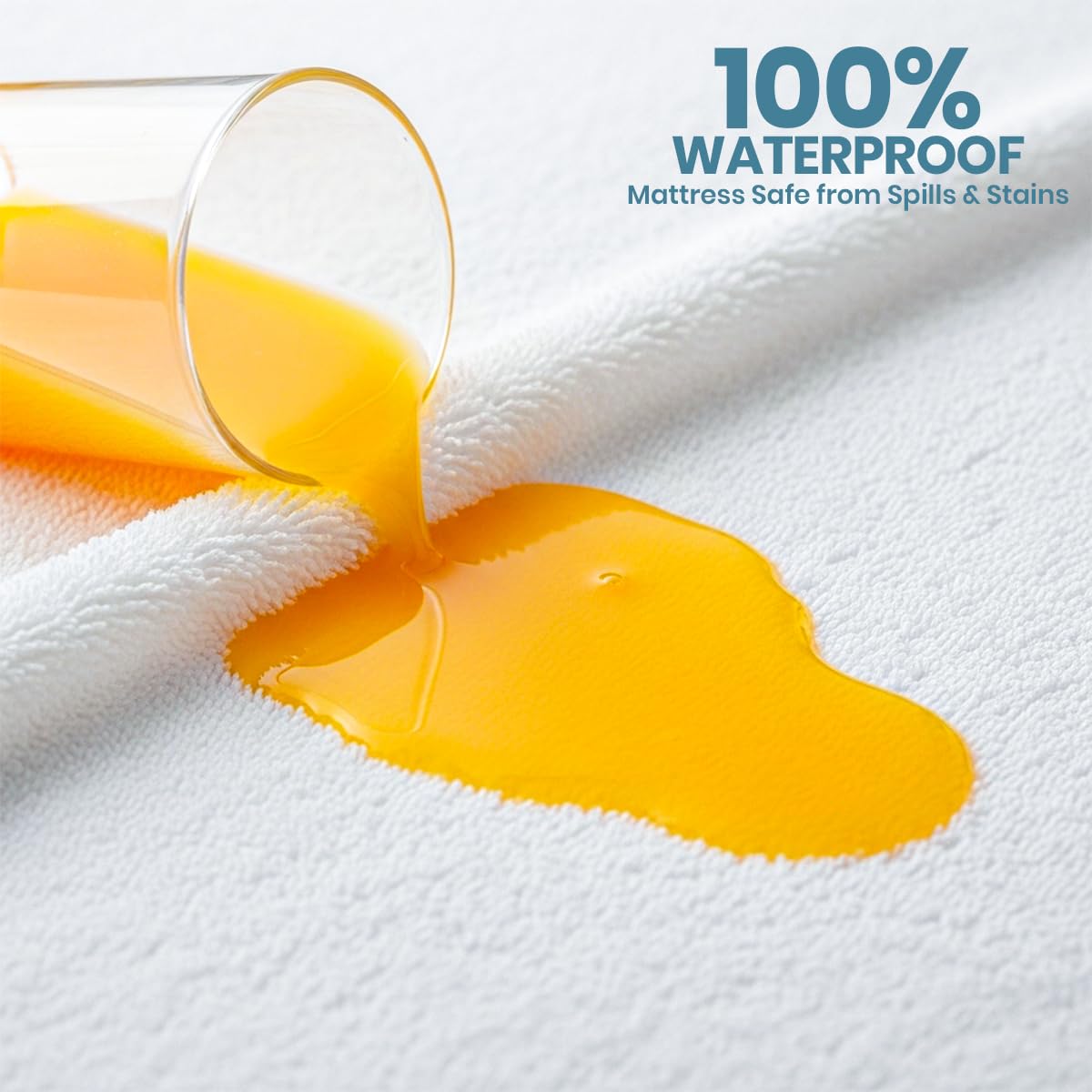 Waterproof Twin Size Mattress Protector fits upto 15" deep Mattresses