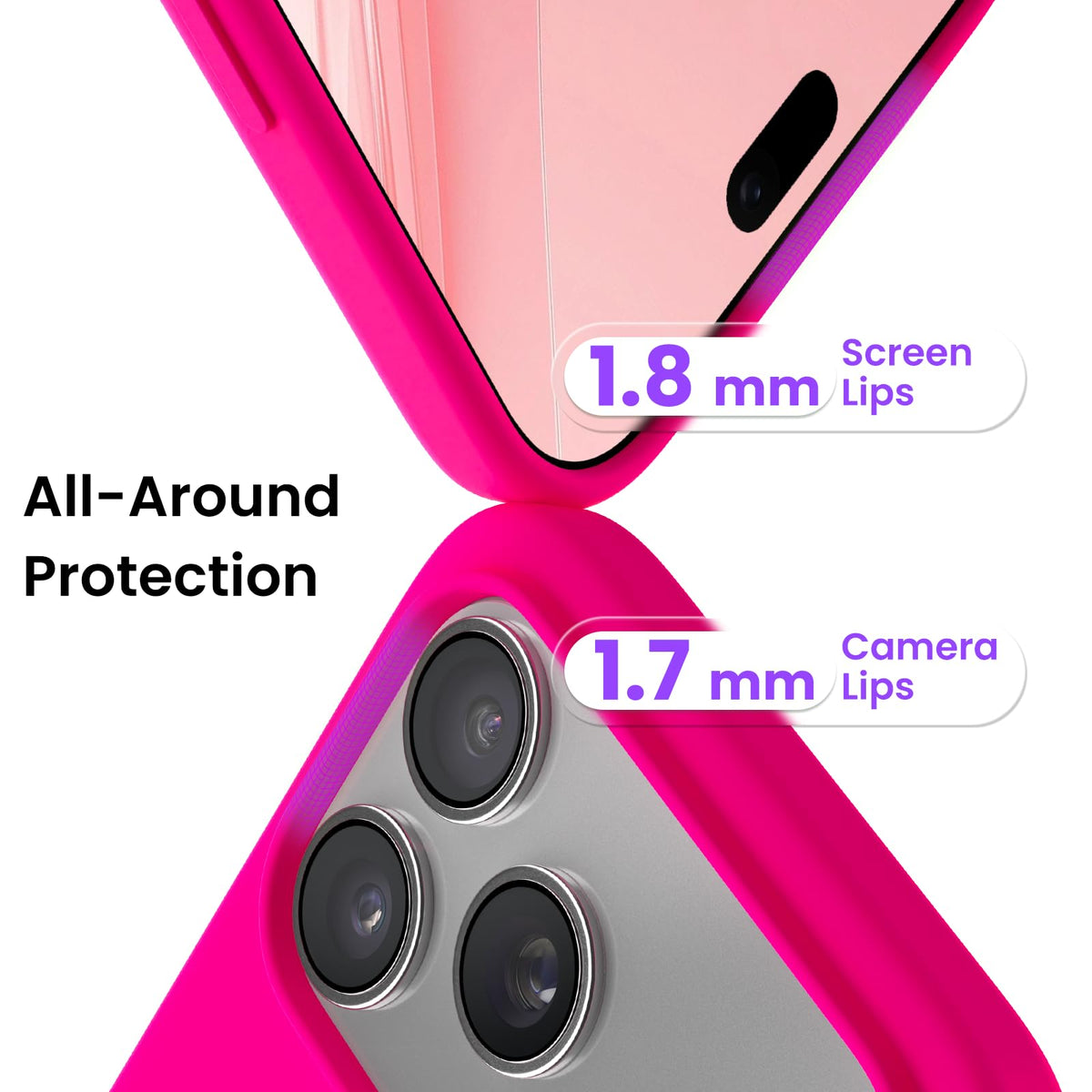 ORNARTO for iPhone 18 Pro Max Case, Liquid Silicone, Cloud Blue