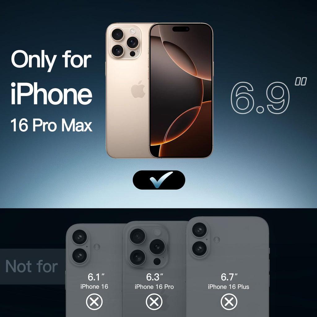JETech Case for iPhone 16 Pro, Anti-Yellowing, Natural Titanium