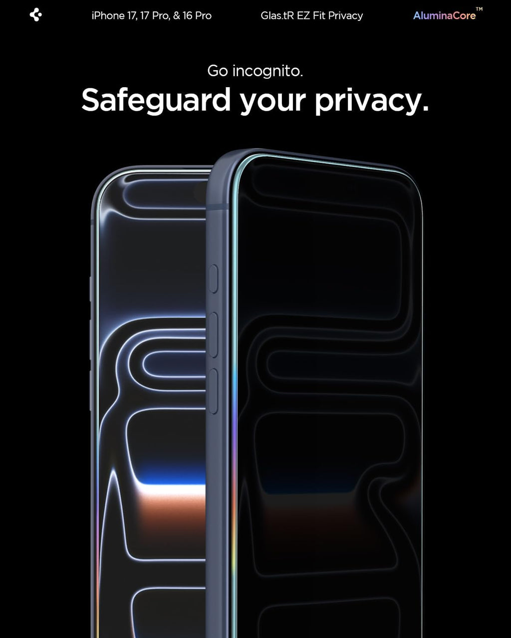 Spigen Privacy Screen Protector for iPhone 17 Pro Max, 16 Pro Max