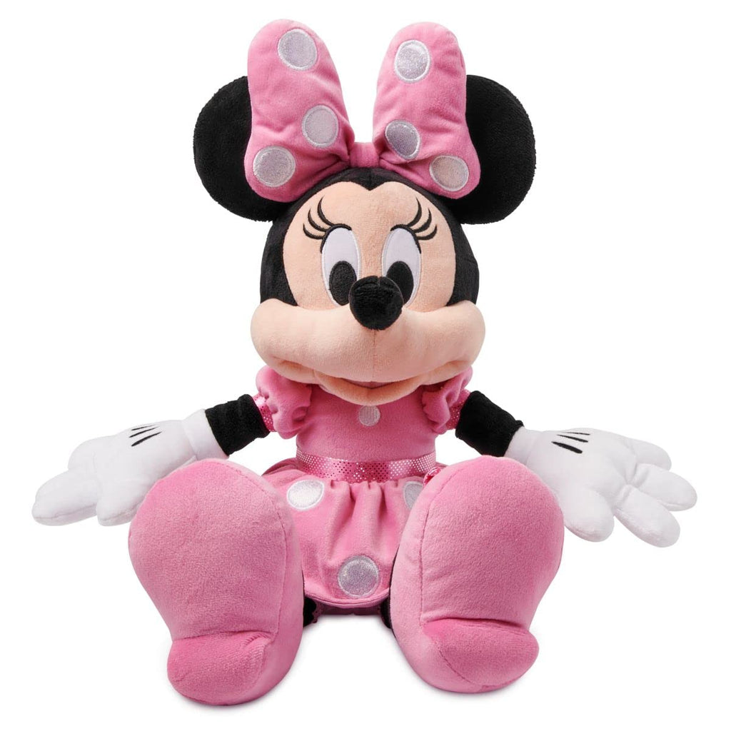 Disney Store Official Minnie Mouse Red Dress Medium Soft Toy for Kids, Cuddly Character with Fuzzy Texture and Embroidered Details, Disney Plushy Suitable for All Ages